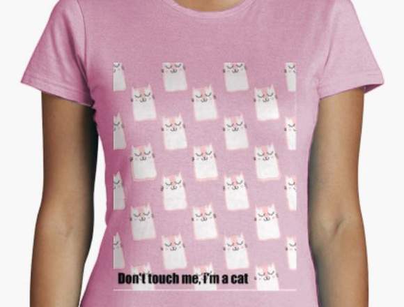 Camiseta mujer manga corta i am a cat