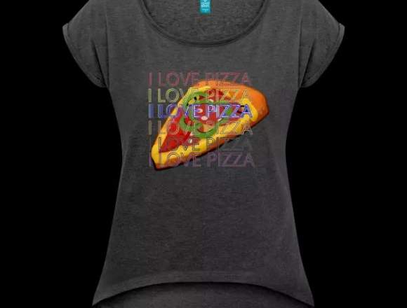 Camiseta mujer i love pizza