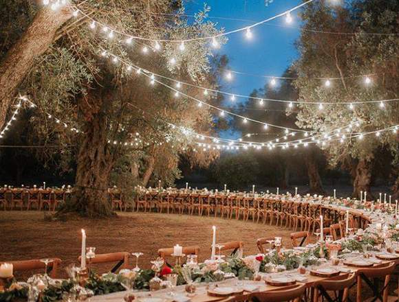 Alquiler de luces de feria para bodas y eventos 