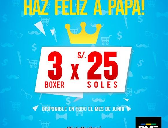 PROMOCIÓN 3 boxer a 25 soles!