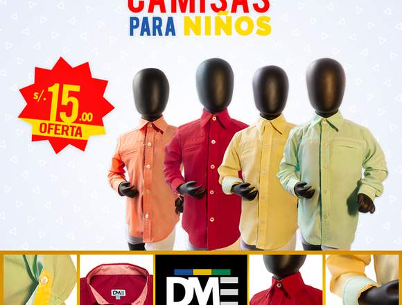 Camisa para niño en todas las tallas