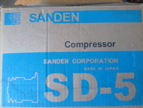 Compresor A/C 508, marca Sanden nuevo de paquete.