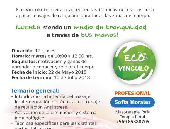 Curso masaje relajación 