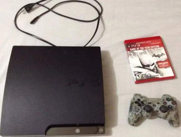 Ps3 Consola Slim De 250 Gb + Palanca + 1 Juegos