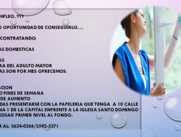 Ofertas de Empleo disponibles para Mujeres 