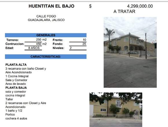 Casa en venta en Huentitan el bajo