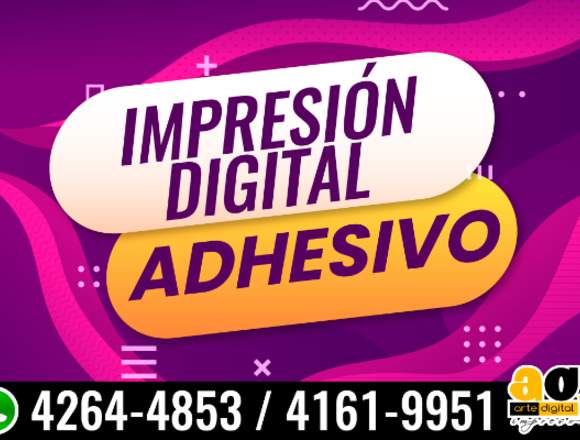 Impresión digital en adhesivo