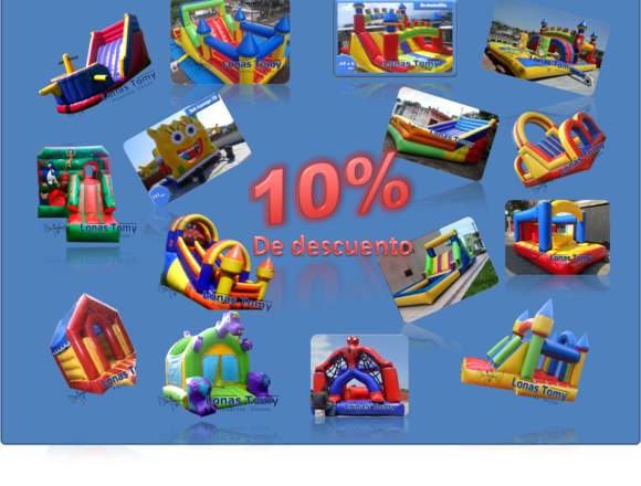 Venta de inflables promoción 10% de descuento