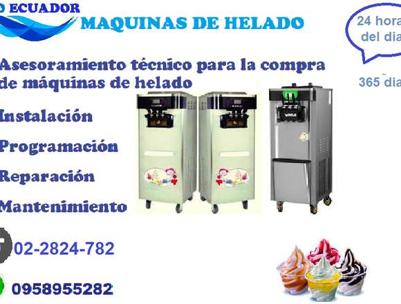 TÉCNICO, Mantenimiento,  de  maquinas de helado 