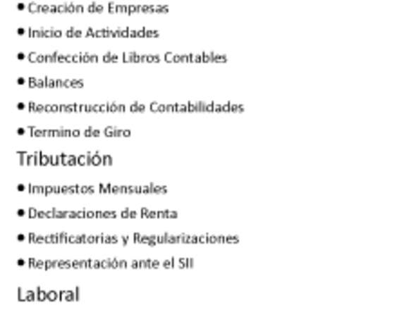 Servicios Contables, Tributarios y Laborales