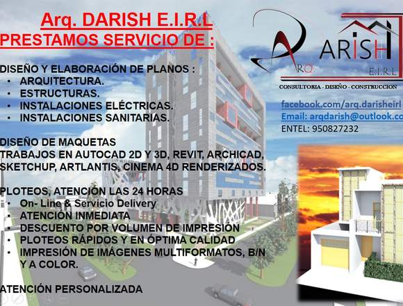 PLOTEOS DE PLANOS ON-LINE / "ARQ. DARISH"