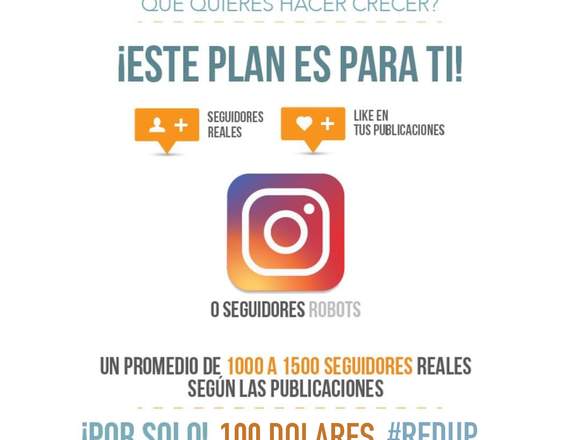 AUMENTO DE SEGUIDORES EN INSTAGRAM! EMPRESA #REDUP