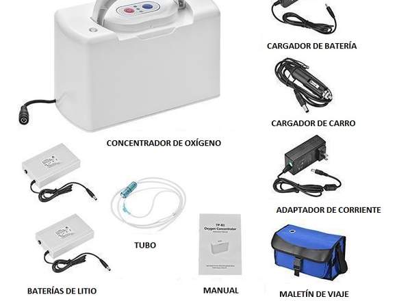 Concentrador de oxígeno portátil 3L Tel 3176199023