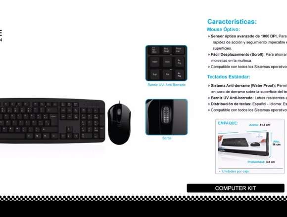 KIT TECLADO MOUSE ENKORE FUSSION