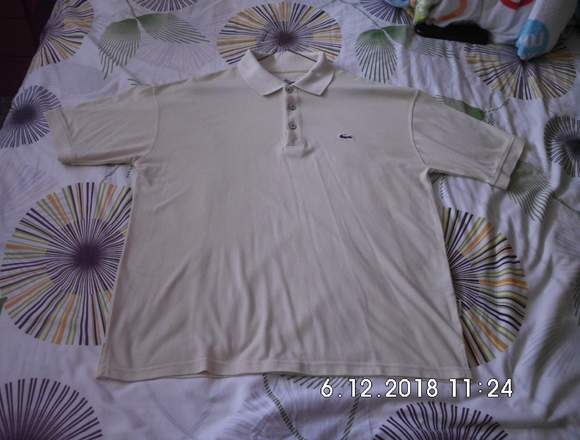 VENDO FRANELA CHEMISE MARCA LACOSTE COLOR CREMA