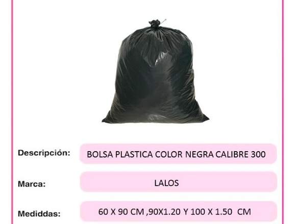 BOLSA PARA BASURA CALIBRE 300 NEGRA