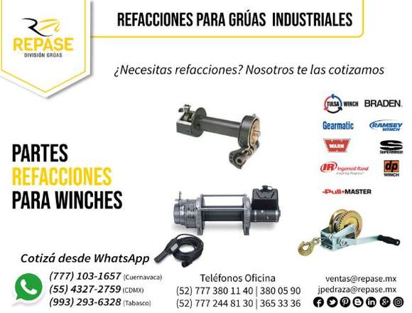 PARTES Y REFACCIONES PARA WINCHES