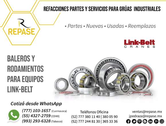 BALEROS Y RODAMIENTOS PARA EQUIPOS LINK-BELT