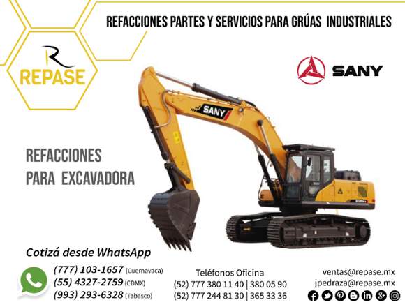 REFACCIONES PARA EXCAVADORAS SANY