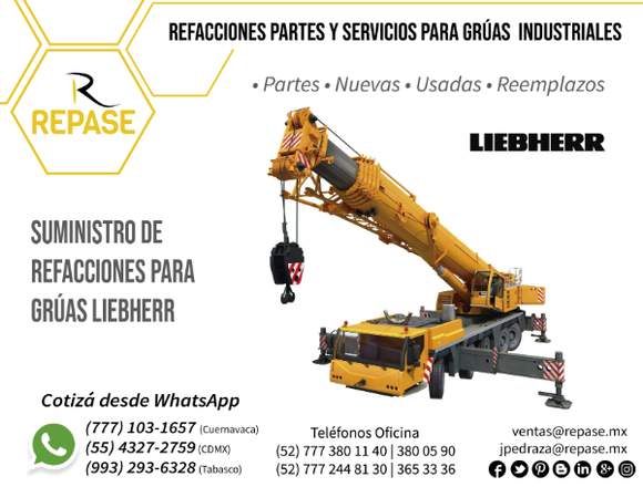 REFACCIONES PARA GRÚAS LIEBHERR