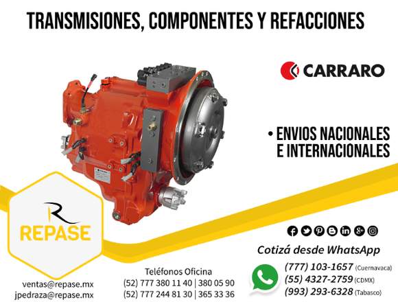 TRANSMISIONES Y COMPONENTES PARA GRÚAS CARRARO 