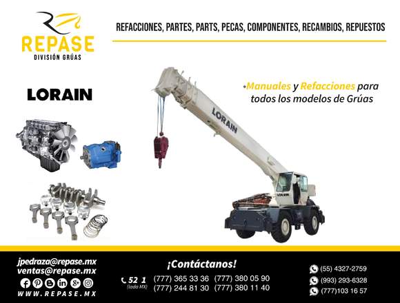 VENTA DE MANUALES, EQUIPOS Y REFACCIONES LORAIN