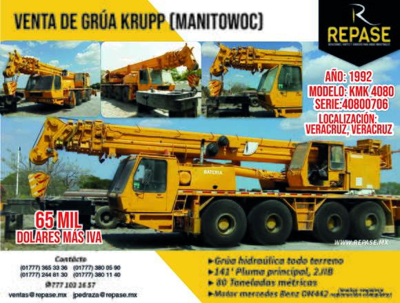 Venta de grúa Krupp (manitowoc)