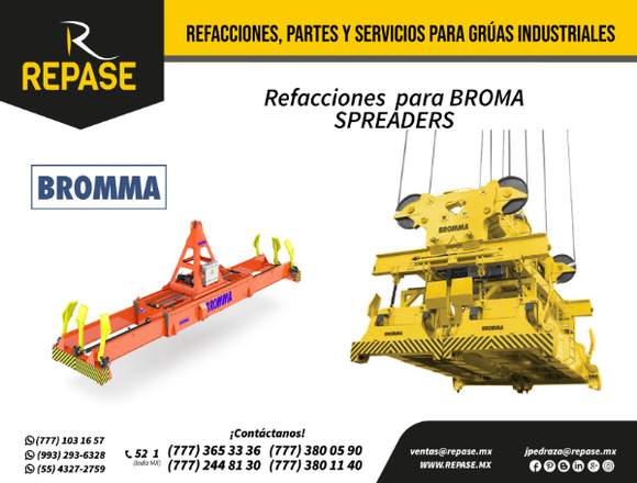 REFACCIONES ORIGINALES SPRADERS BROMMA