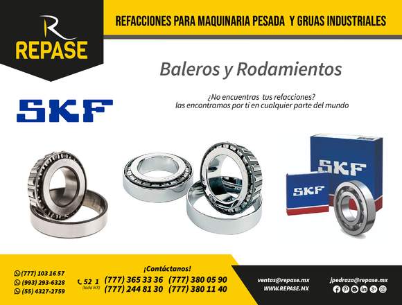 BALEROS Y PARTES PARA GRÚAS INDUSTRIALES SKF