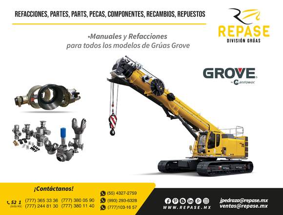 MANUALES DE PARTES, EQUIPOS Y REFACCIONES GROVE