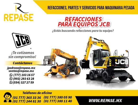 Refacciones para equipos JCB.