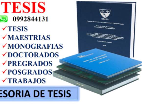 TE ASESORAMOS Y DESARROLLANDO TU TESIS DE GRADO