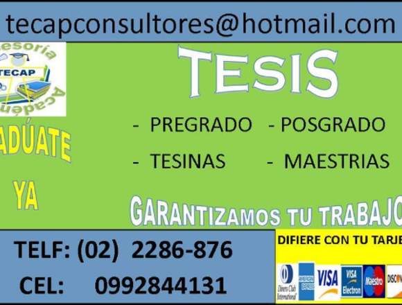 TESIS QUITO ASESORAMOS Y DESARROLLAMOS TESIS, 