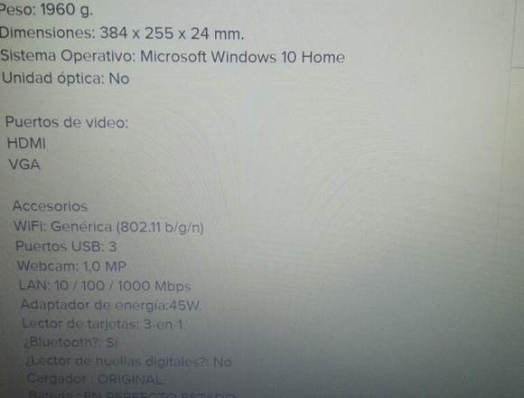 Notebook hp año 2017 