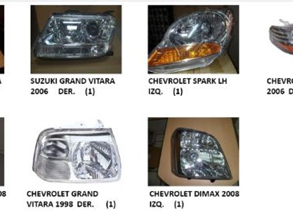 faros de autos y camionetas