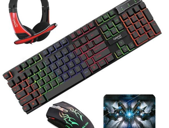 Kit Gamer N°01/Teclado-Mouse-Audifono Y Pad Mouse