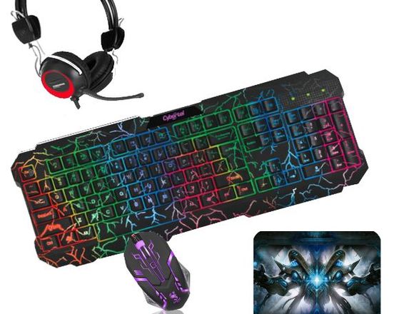 Kit Gamer N°03/Teclado-Mouse-Audifono Y Pad Mouse