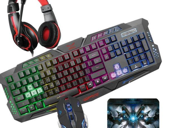 Kit Gamer N°06/Teclado-Mouse-Audifono Y Pad Mouse