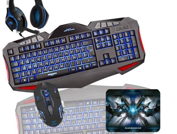Kit Gamer N°07/Teclado-Mouse-Audifono Y Pad Mouse
