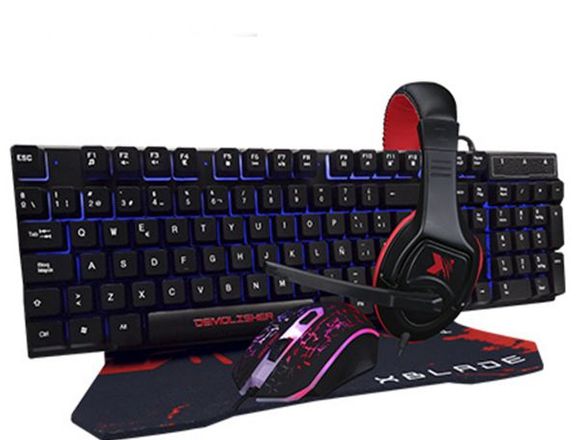 Kit Gamer N°09/Teclado-Mouse-Audifono Y Pad Mouse