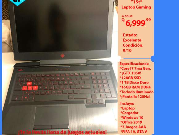 Laptop Gaming MSI, Acer, ASUS ROG, OMEN GTX 1050