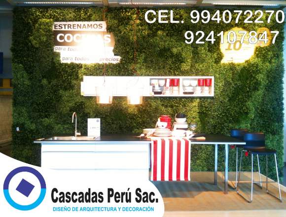 jardin vertical artificial terraza, muro vertical