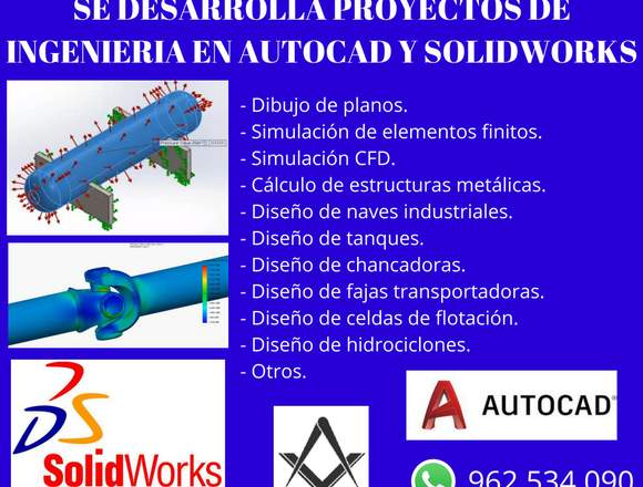 DIBUJO DE PLANOS - SOLIDWORKS Y CAD (962 534 090)