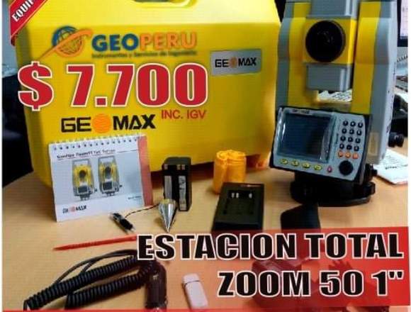 ESTACIÓN TOTAL GEOMAX MODELO ZOOM 50 PRECISIÓN 1"