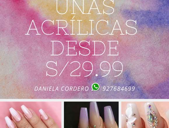 Manicurista uñas acrílicas diseños y mas...