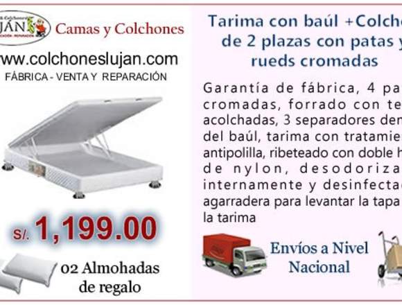 Cama Baul Espacio Oferta 2 Plasas