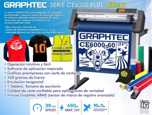 1 Plotter de corte graphtec de 60 cm