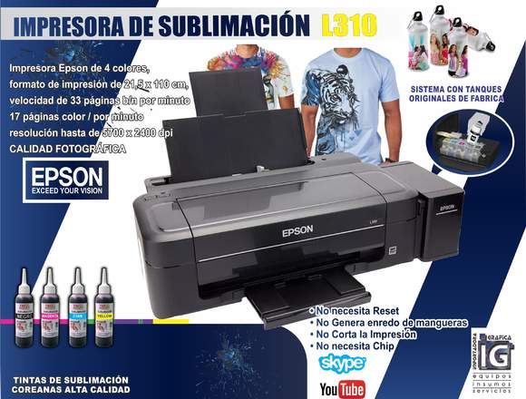 AA Impresora epson L310 de sublimacion