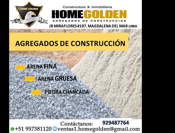 VENTA DE AGREGADOS PARA LA CONSTRUCCIÓN