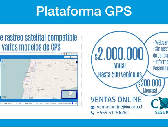 Plataforma GPS Tracker hasta 500 vehículos.